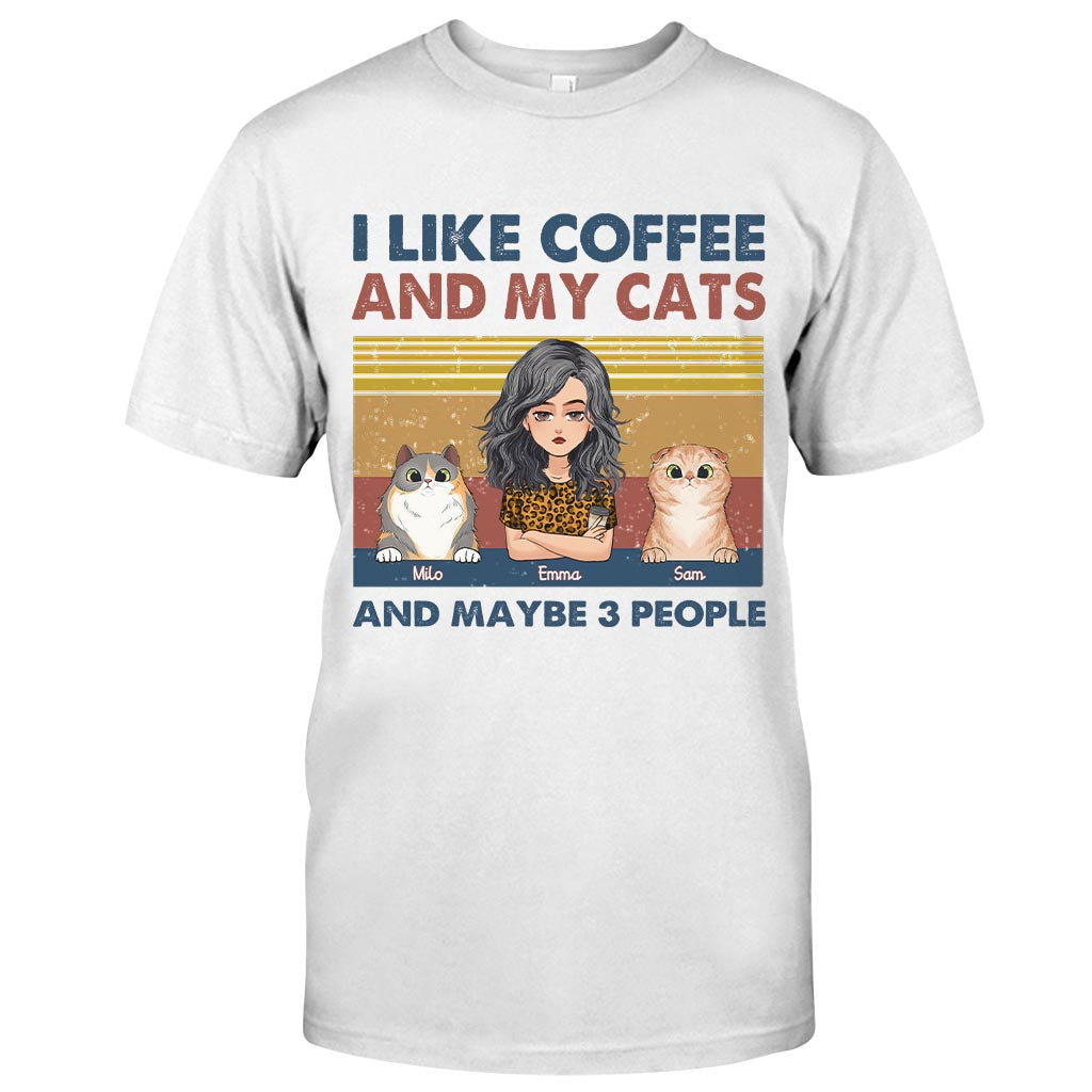 Ich mag Kaffee und meinen Hund – Hundegeschenk für Katzenliebhaber – Personalisiertes T-Shirt und Hoodie