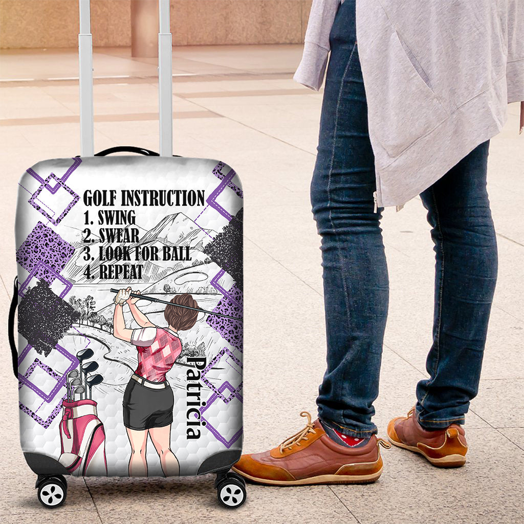 Just A Girl – Golfgeschenk für sie, Ehefrau, Mutter, Oma, Freundin – Personalisierter Gepäckschutz