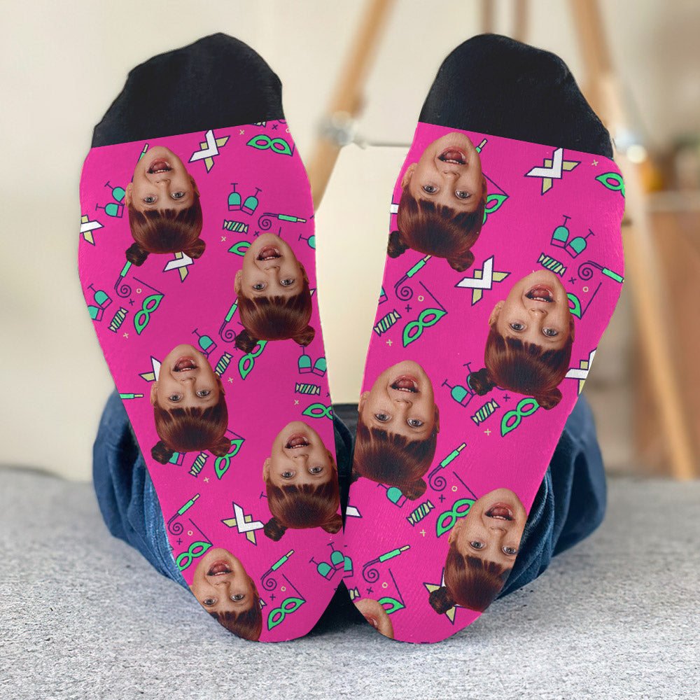 Chaussettes personnalisées pour enfants - Motifs de fête personnalisés