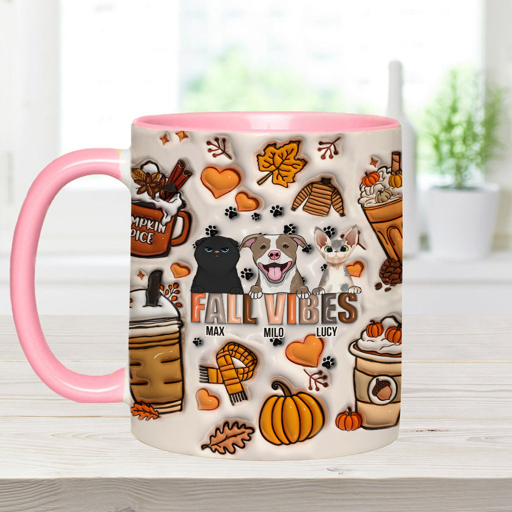 Fall Vibes - Gift for dog lovers - Personalized Accent Mug