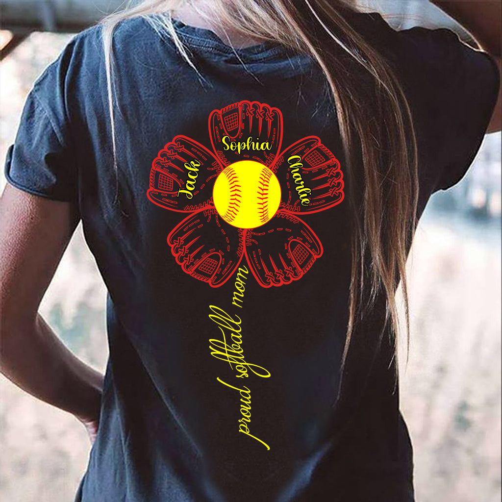 Stolze Softball-Mama, Oma und Tante – Personalisiertes Softball-T-Shirt und Hoodie