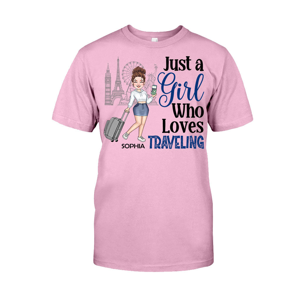 Einfach ein Mädchen, das Kreuzfahrten liebt – personalisiertes Kreuzfahrt-T-Shirt & Hoodie