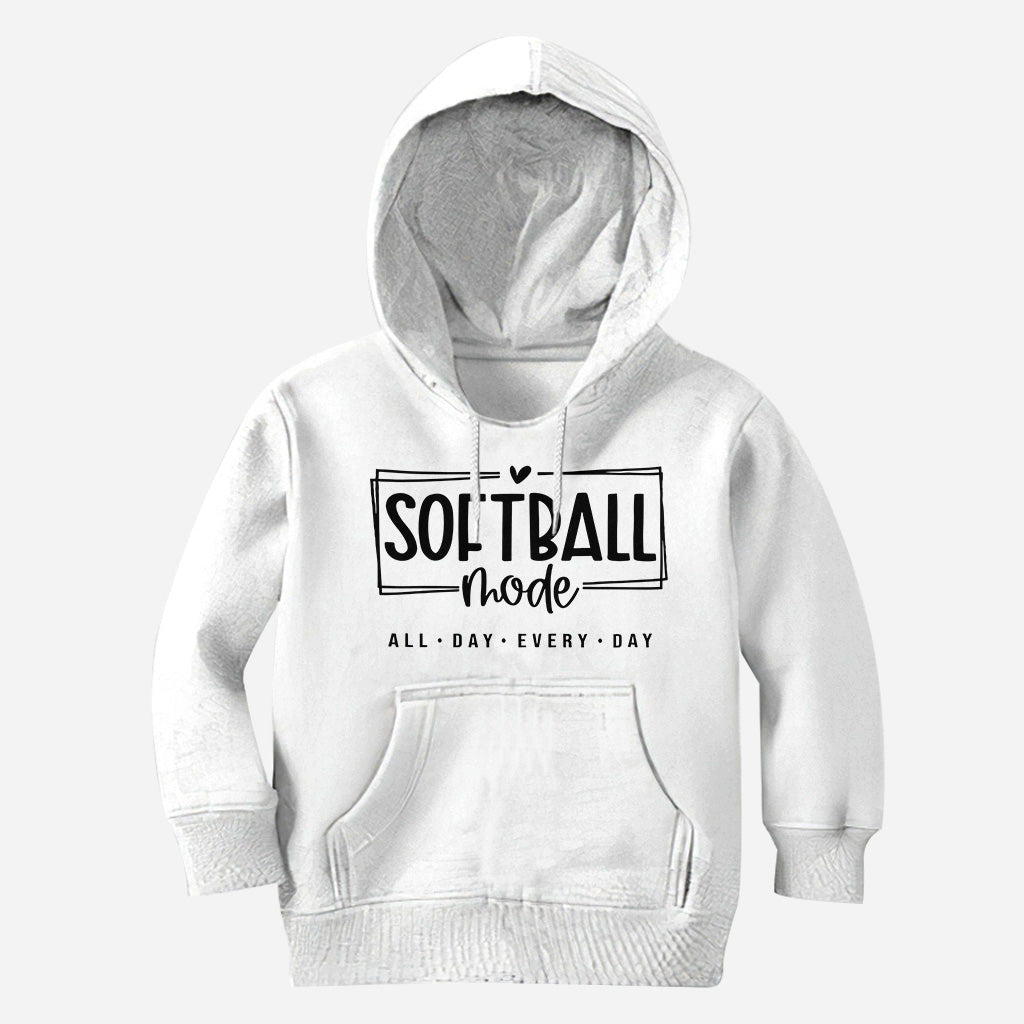 Softball-Modus den ganzen Tag - Personalisiertes Softball-Shirt