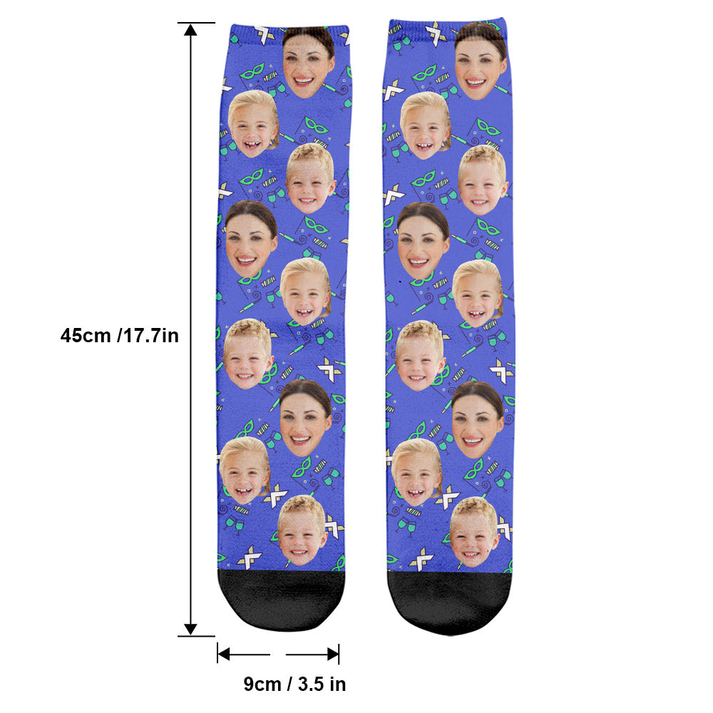 Chaussettes personnalisées pour belle-mère - Motif de fête personnalisé