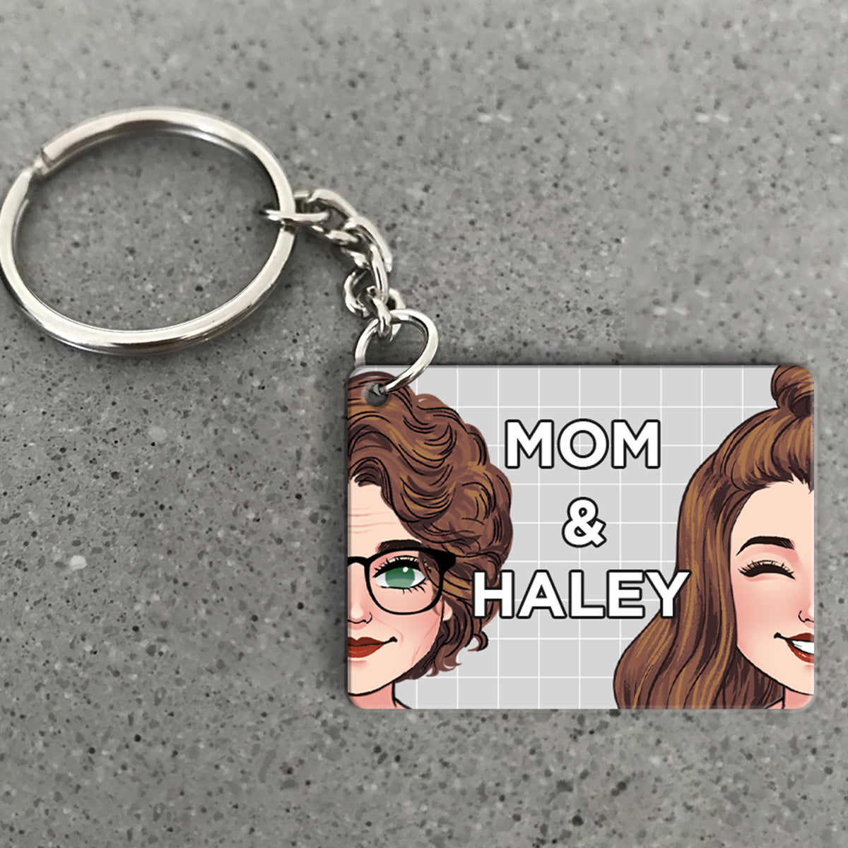 Turning Into My Mom Dad Like Mother Father Like Daughter Son - Personalized Mother Keychain (Printed On Both Sides)