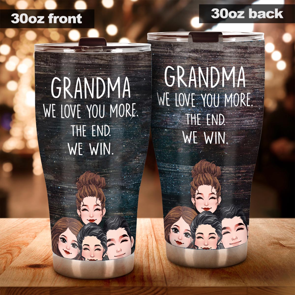 Dad I Love You More - Gift for dad, grandma, grandpa, mom, uncle, aunt - Personalized Tumbler