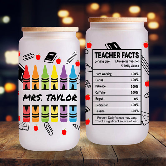 Fakten für Lehrer – Personalisierte Lehrer-Trinkflasche