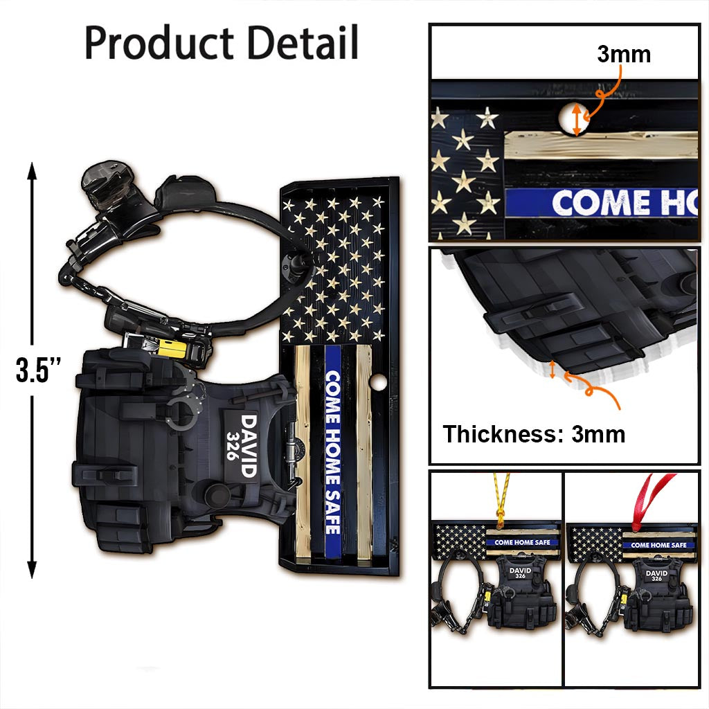 Come Home Safe - Personalized Police Officer Ornament