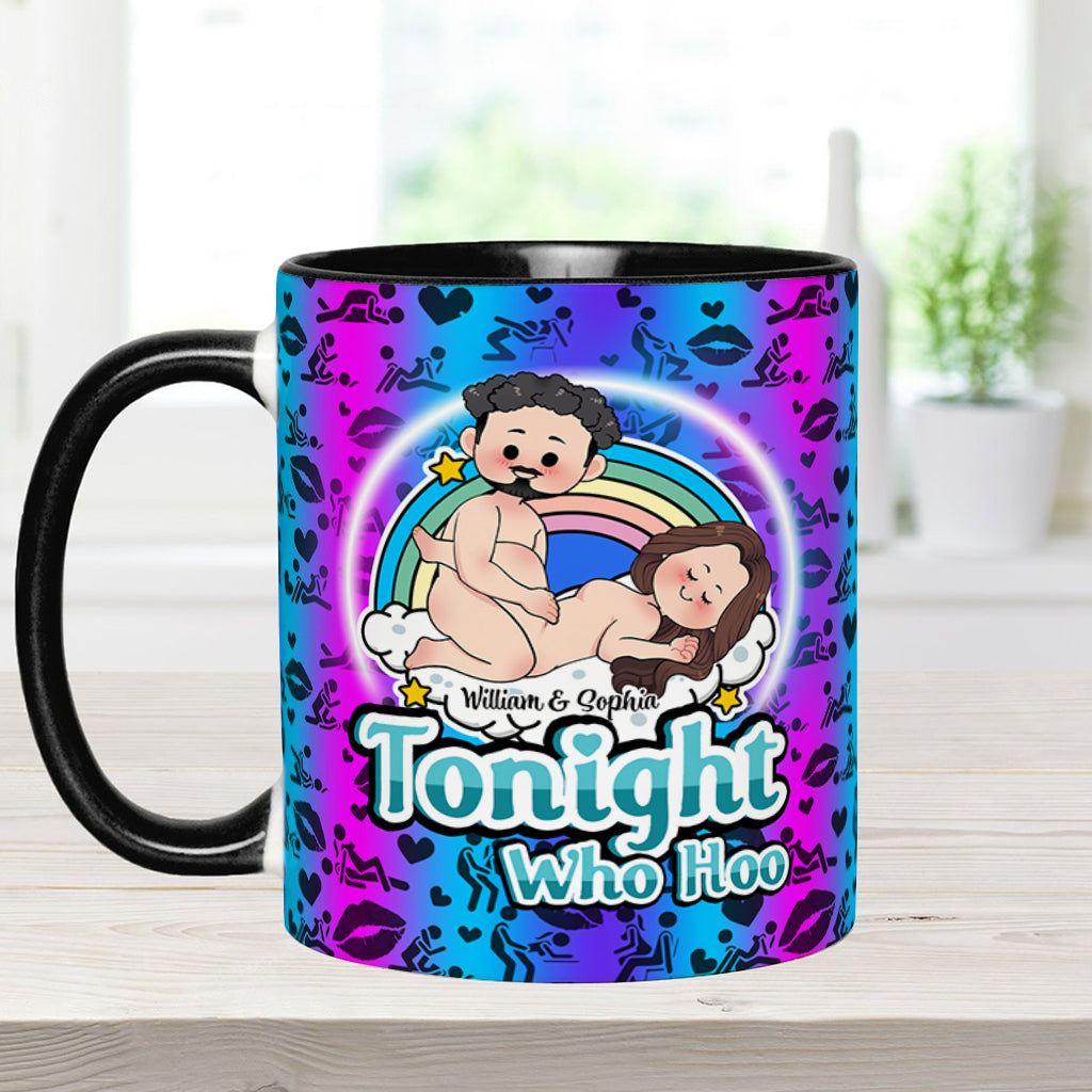 Heute Abend Who Hoo - Personalisierte Tasse für Paare