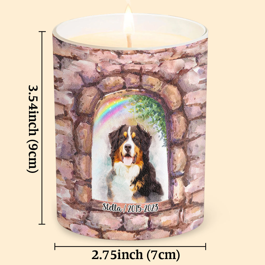 Plus à mes côtés - Bougie personnalisée pour chien avec couvercle en bois