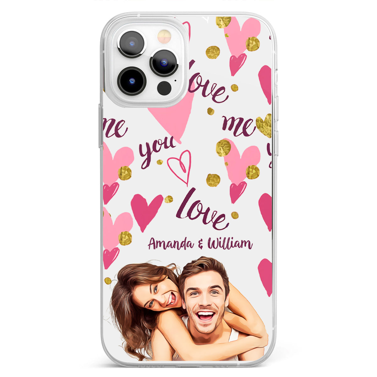 I'm Yours - Personalized Couple Clear Phone Case