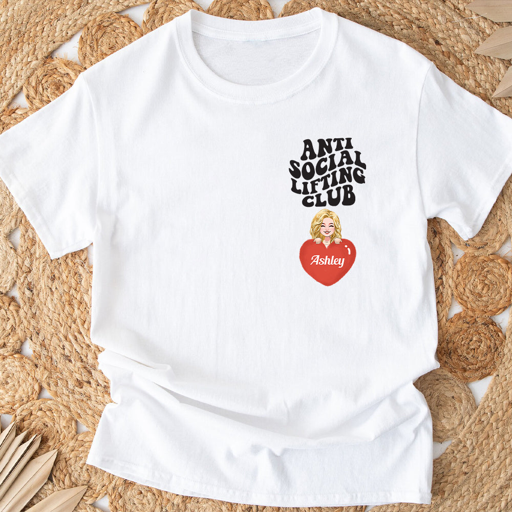 Anti Social Lifting Club – Personalisiertes Fitness-T-Shirt und Hoodie