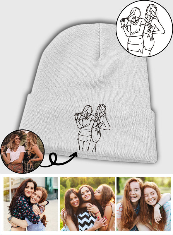 Custom Photo - Personalized Daughter Embroidered Beanie