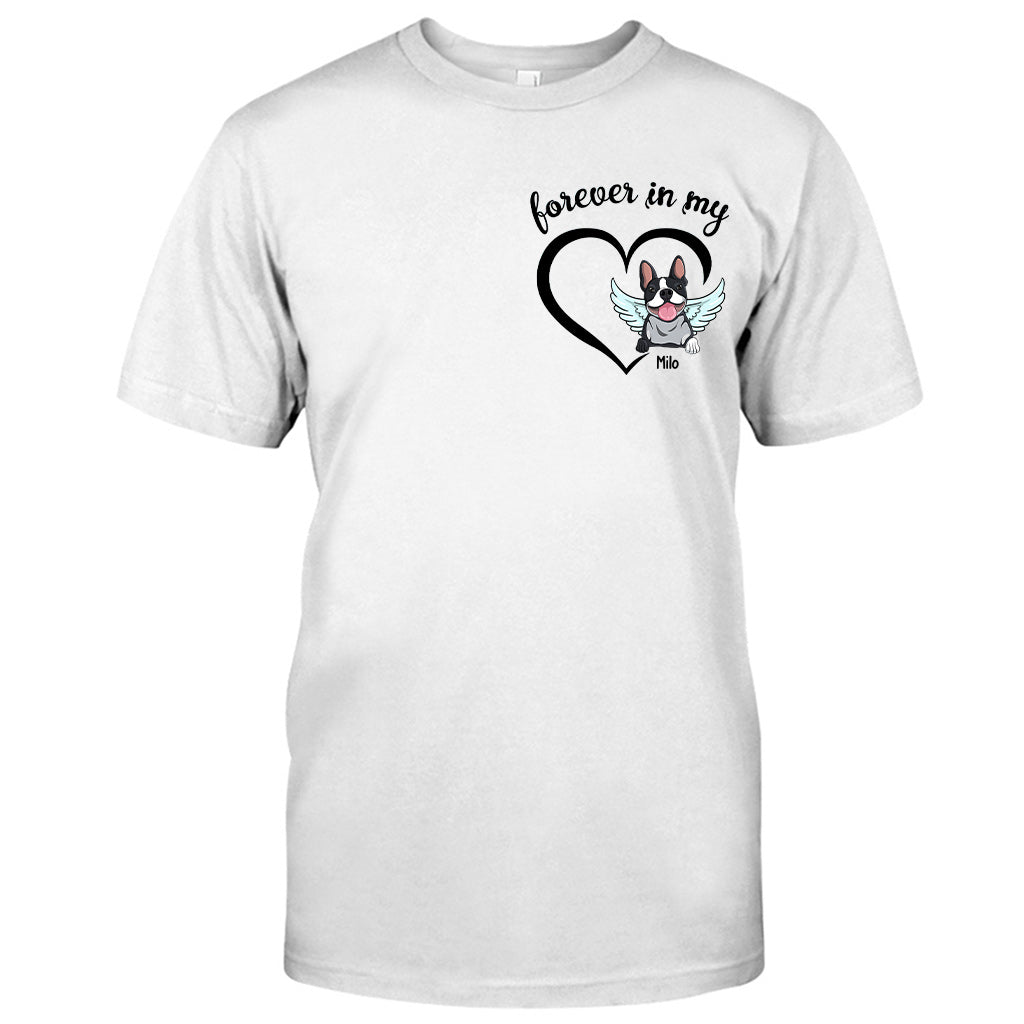 Für immer in meinem Herzen – Personalisiertes Hunde-T-Shirt und Hoodie