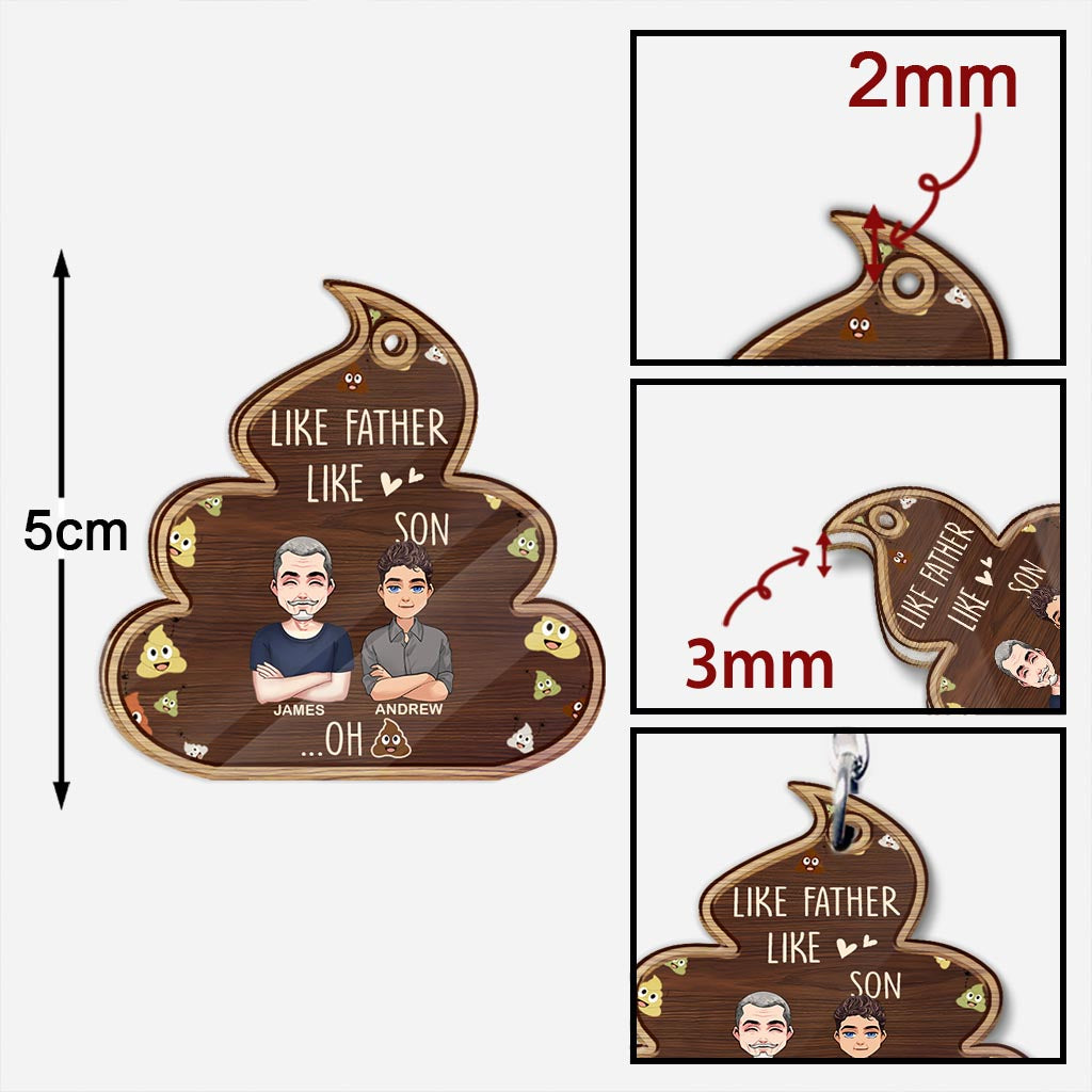 Like Father Like Daughter - Personalized Father Keychain