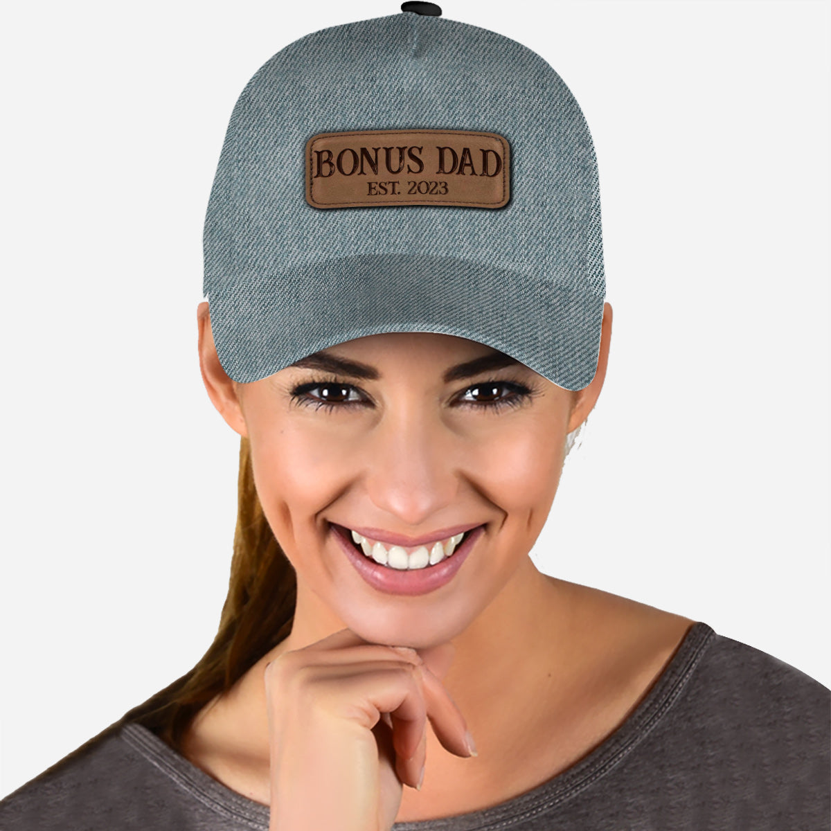 Bonus-Papa – Geschenk für Stiefvater – Personalisierte klassische Kappe