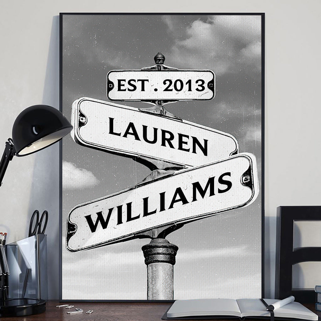 Always Beside You - Personalized Couple Canvas And Poster