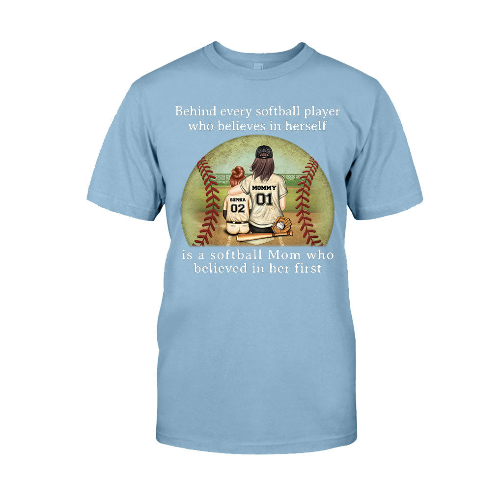 Softball Mom Believe - Personalized Softball T-shirt & Hoodie
