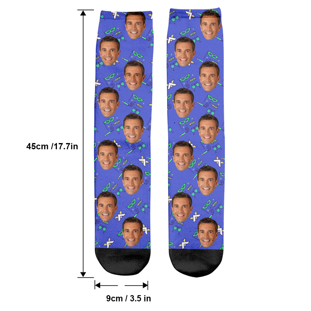 Chaussettes personnalisées pour oncle - Motifs de fête personnalisés