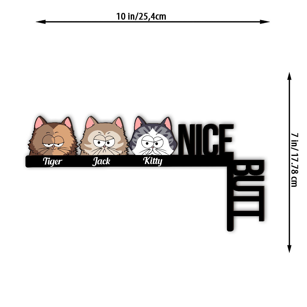 Joli derrière - Décoration personnalisée pour cadre de porte pour chat