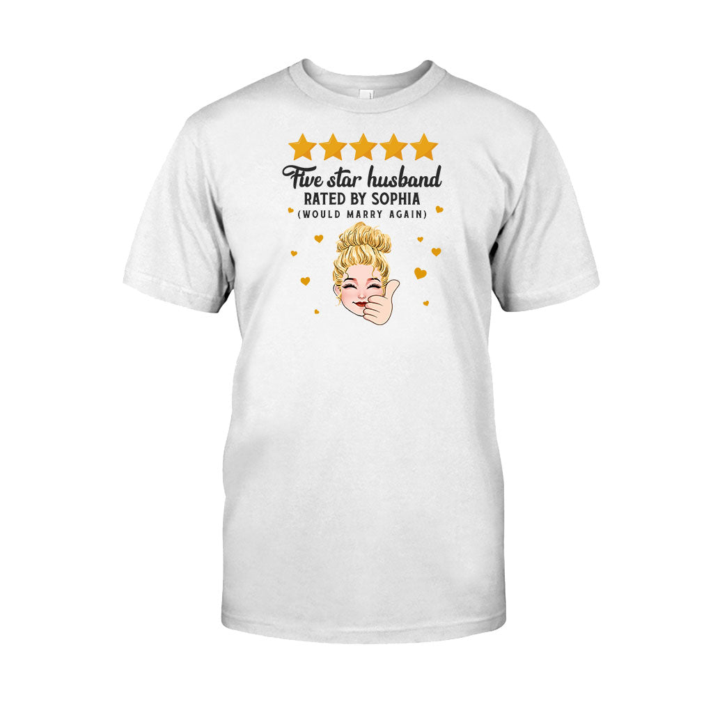 Five Star Husband Wife - Personalized Husband And Wife T-shirt And Hoodie