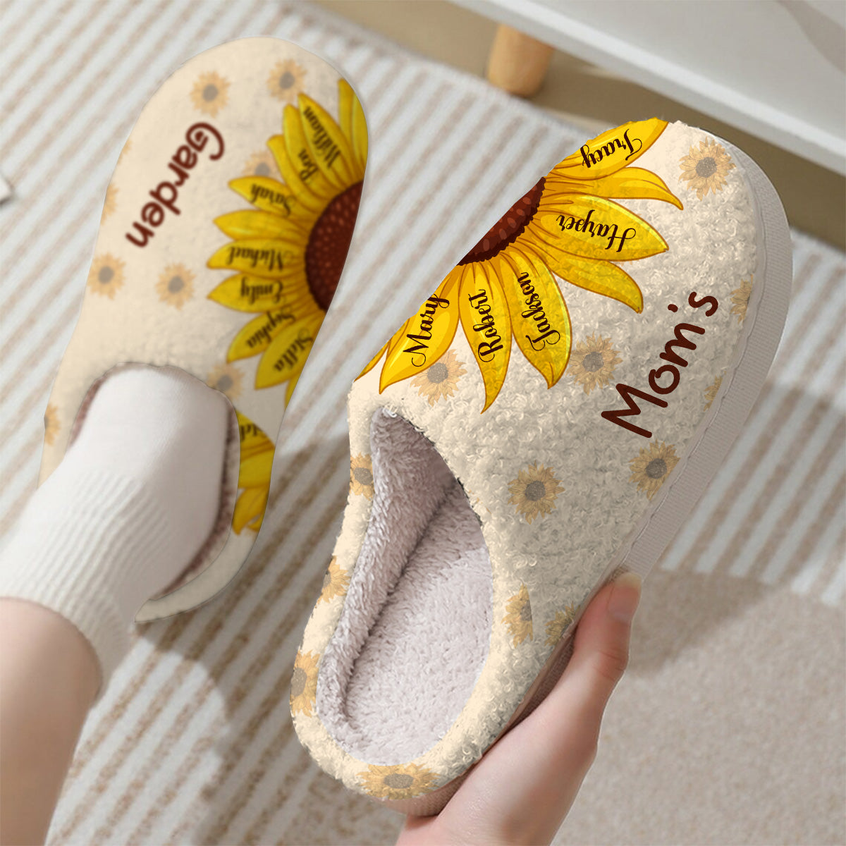 Grandma's Garden - Personalized Grandma Slippers
