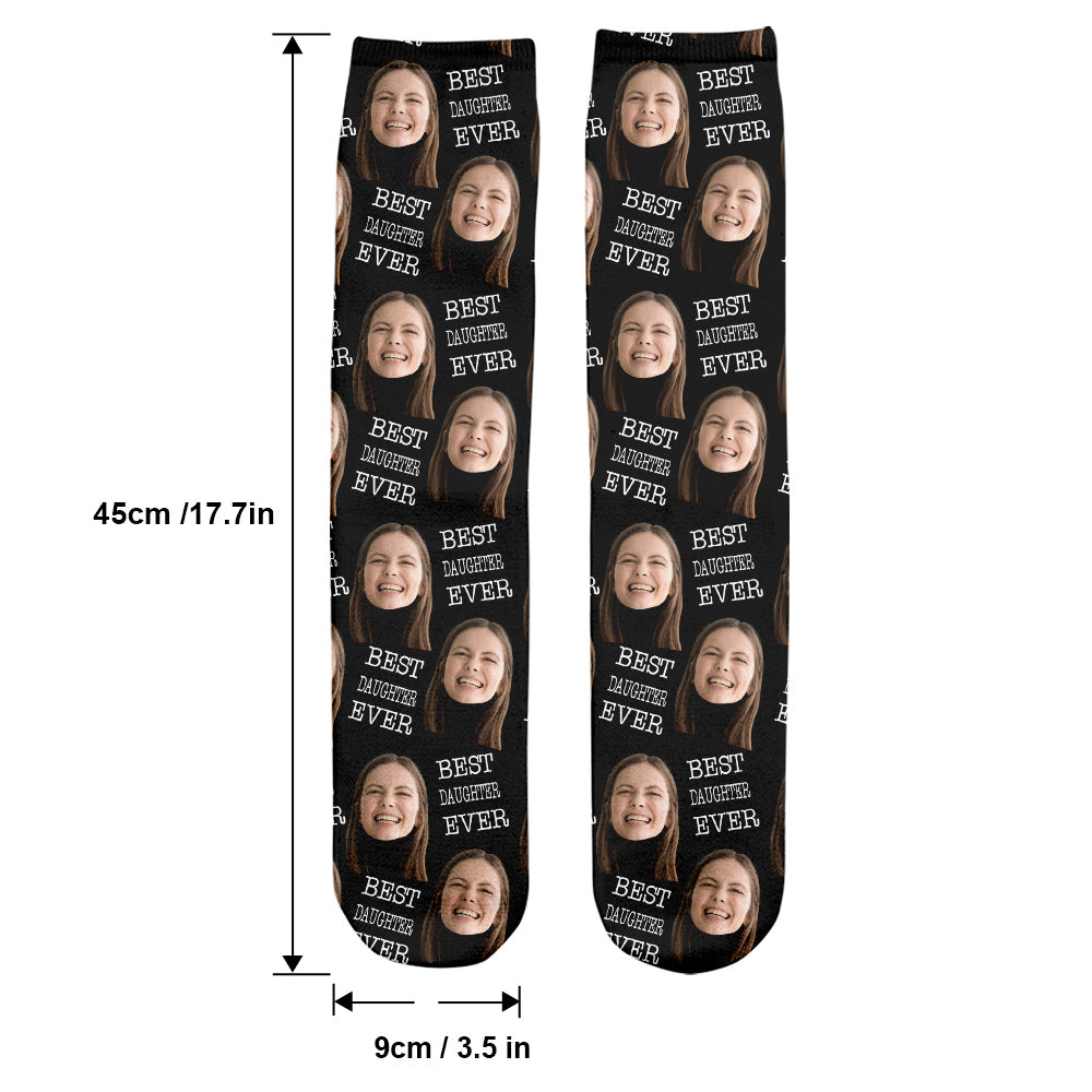 Face personnalisée - Chaussettes personnalisées pour fille