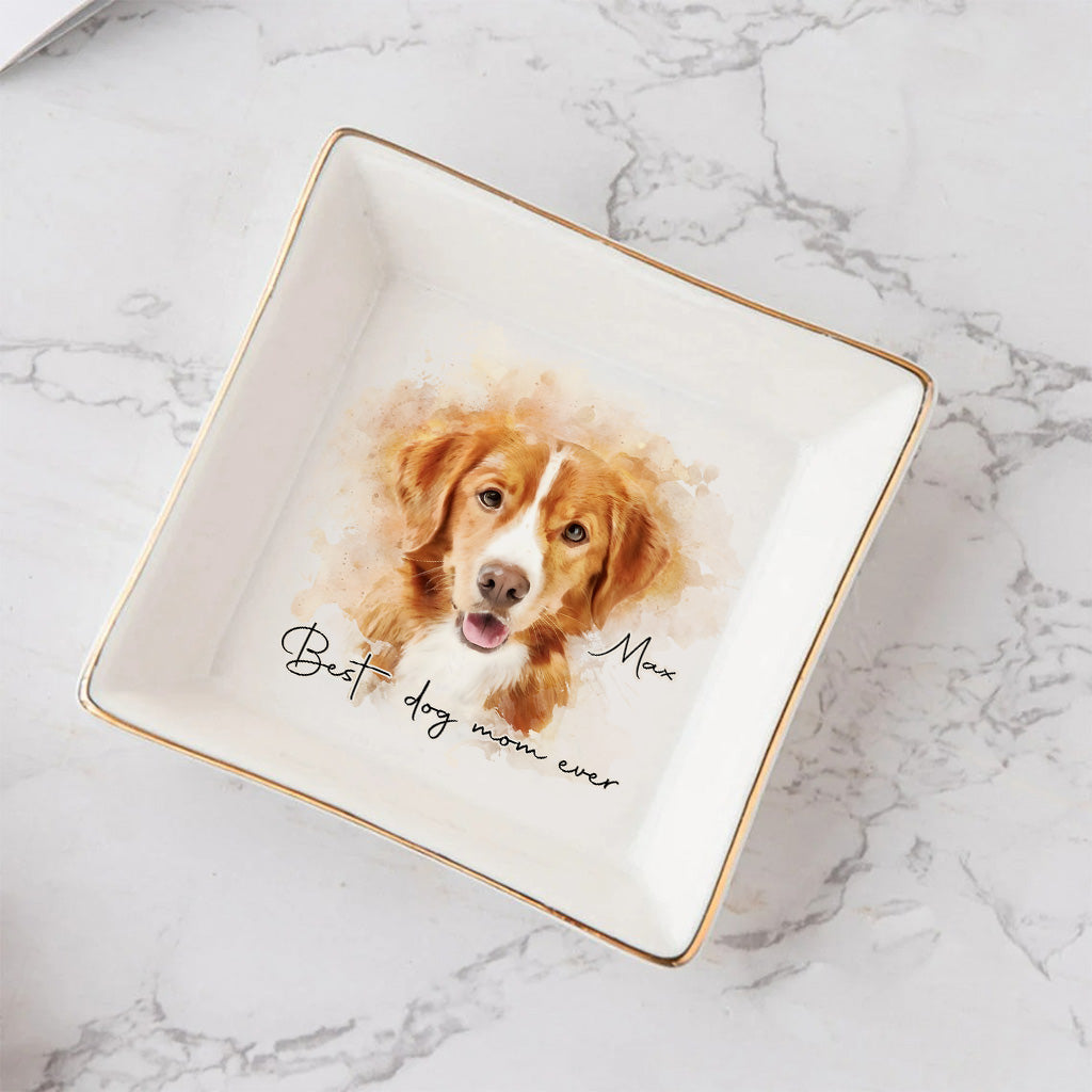 Die beste Hunde-/Katzenmama aller Zeiten – Geschenk für Hunde- und Katzenliebhaber – Personalisierte Schmuckschale