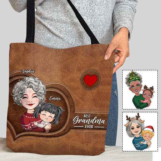Meilleure grand-mère du monde - Sac fourre-tout personnalisé pour grand-mère