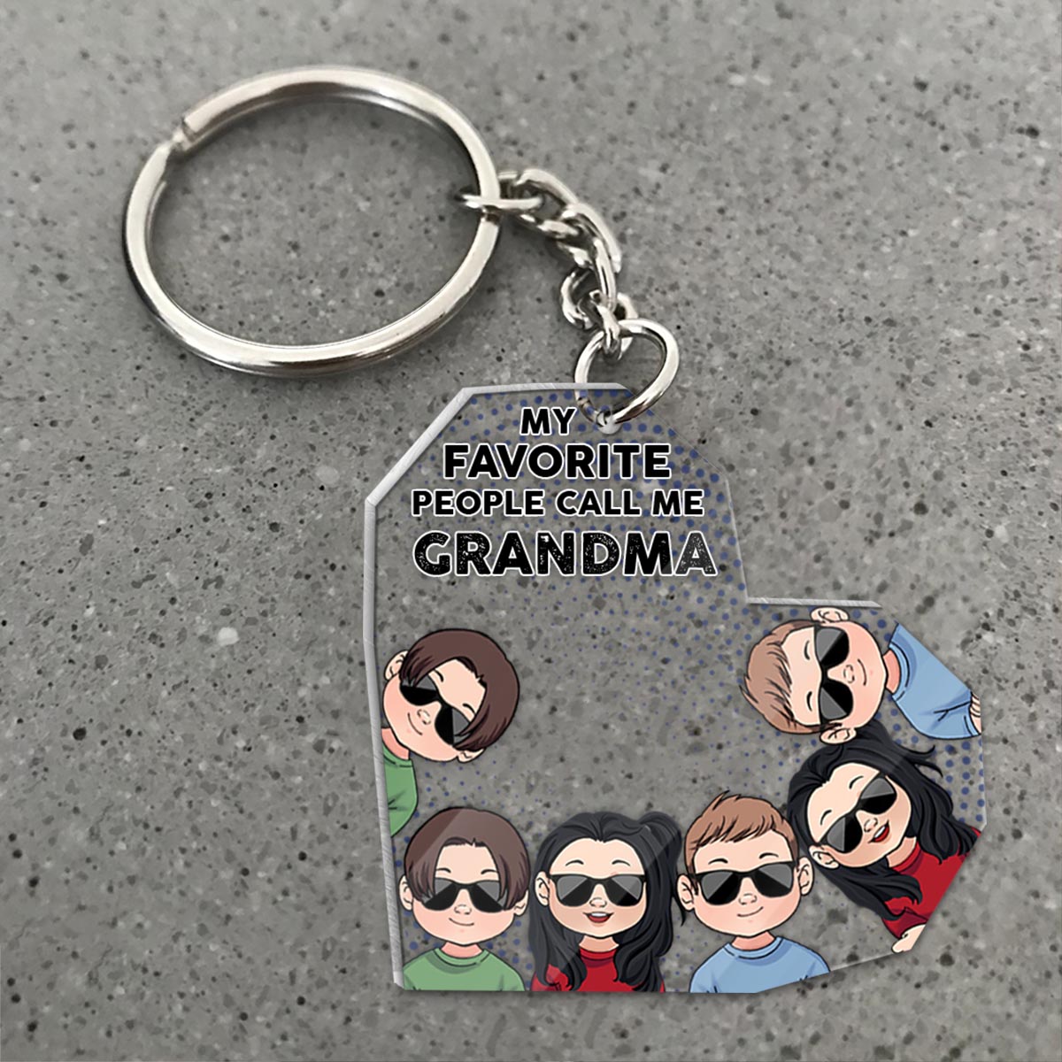 Meine Lieblingsmenschen – Geschenk für Opa, Papa, Mama, Oma, Onkel, Tante, Bruder, Schwester – Personalisierter Schlüsselanhänger