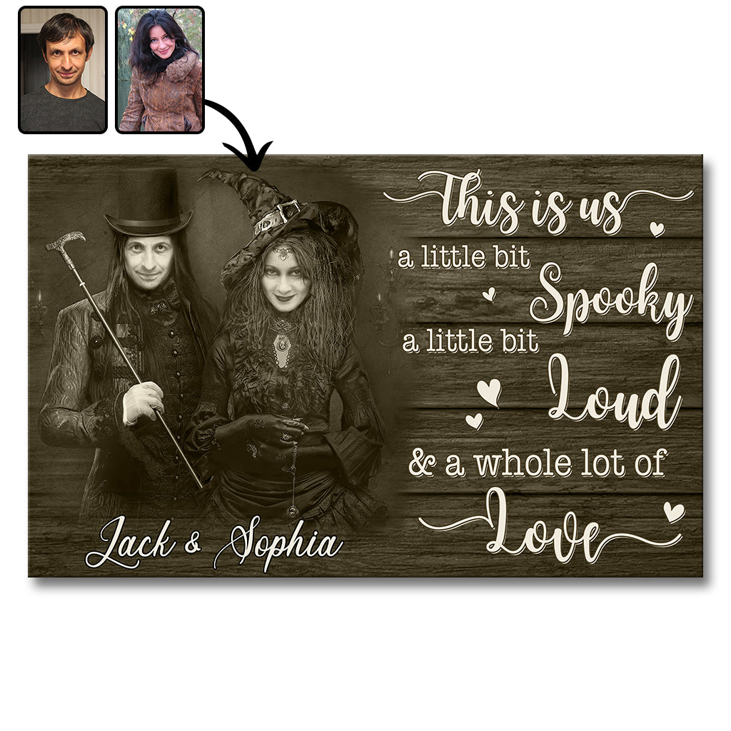 This Is Us Couple Halloween Vibes Face Swap - Personalized Couple Canvas And Poster