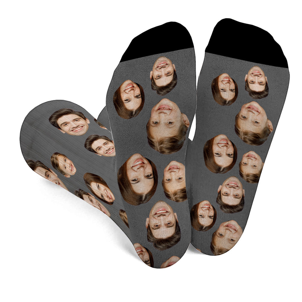 Chaussettes personnalisées pour toute la famille - Face personnalisée