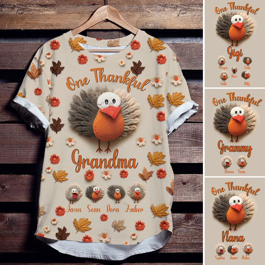 One Thankful Grandma - Personalized Grandma All Over Shirt