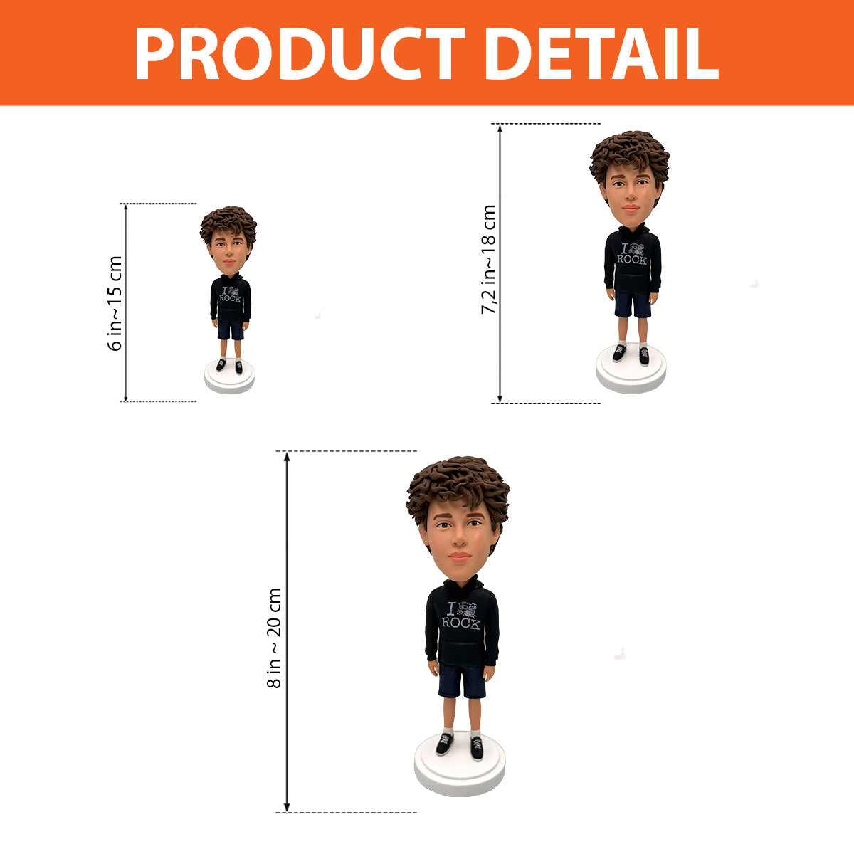 Figurine personnalisée - Figurine à tête branlante personnalisée pour fils