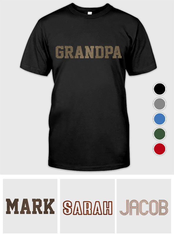 Personalisiertes T-Shirt mit Namensaufdruck für Opa