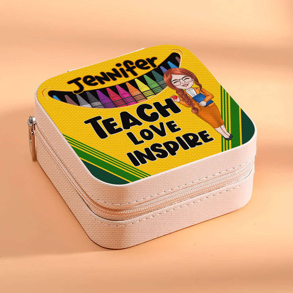 Enseigner, aimer, inspirer - Coffret à bijoux personnalisé pour enseignants