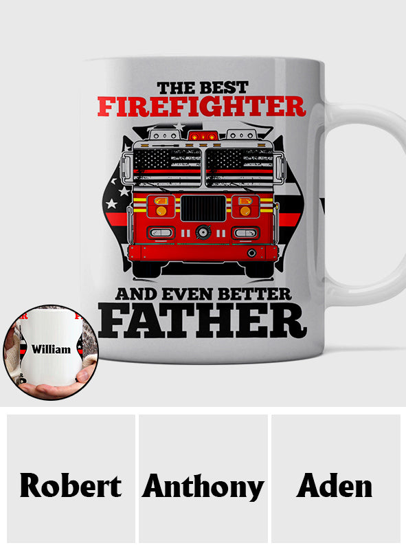 Der beste Feuerwehrmann – personalisierte Feuerwehr-Tasse
