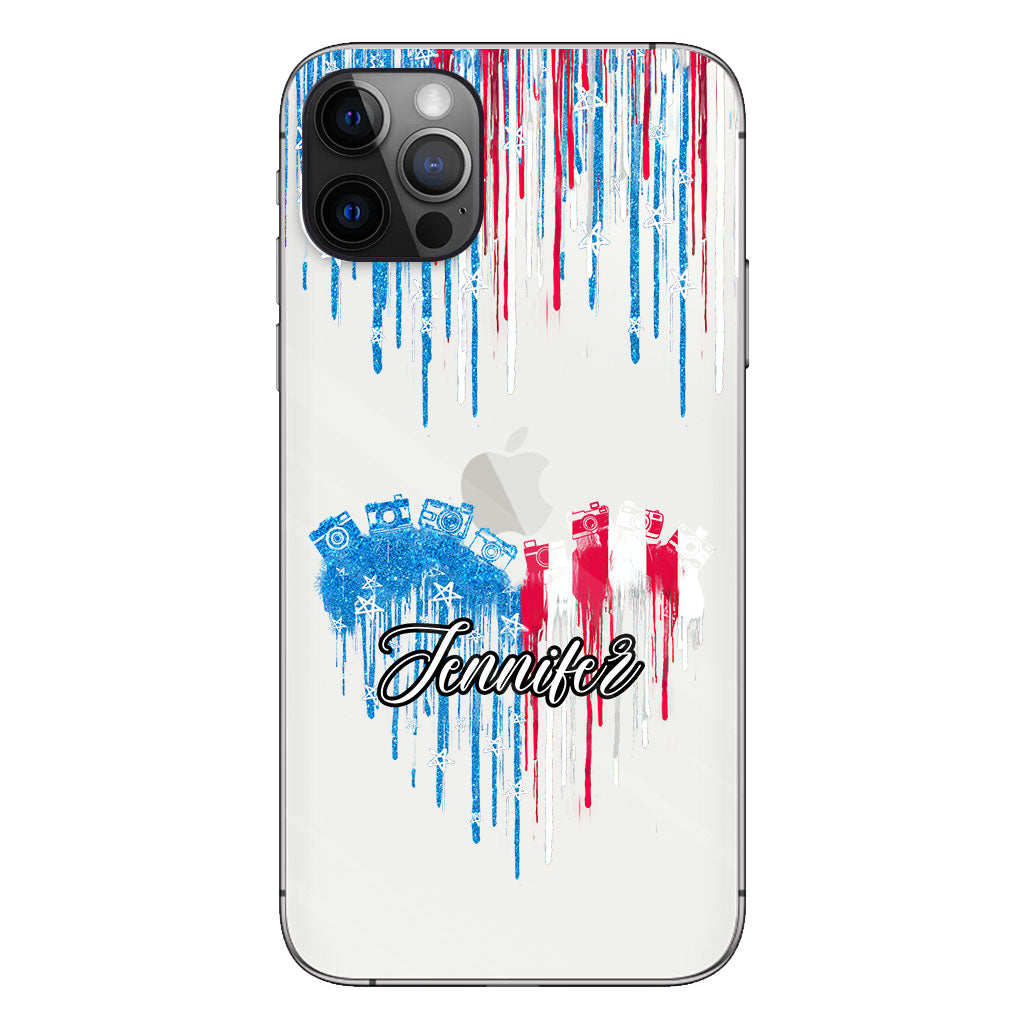 Passion pour la photographie - Coque de téléphone transparente personnalisée avec photo
