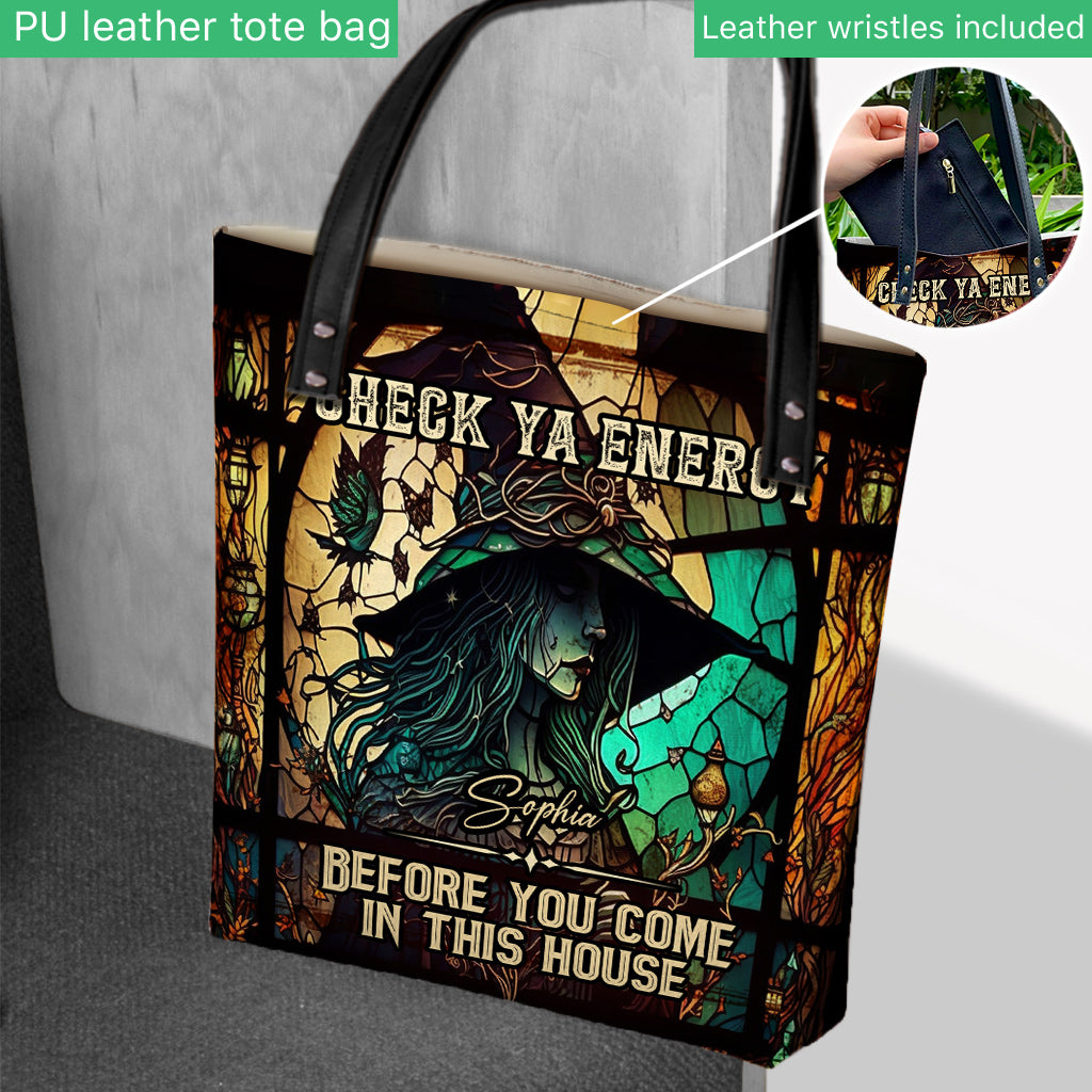 Check Ya Energy - Personalized Witch Tote Bag