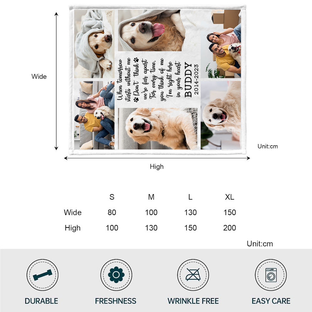 Je suis tout près de ton cœur - Couverture personnalisée pour chien