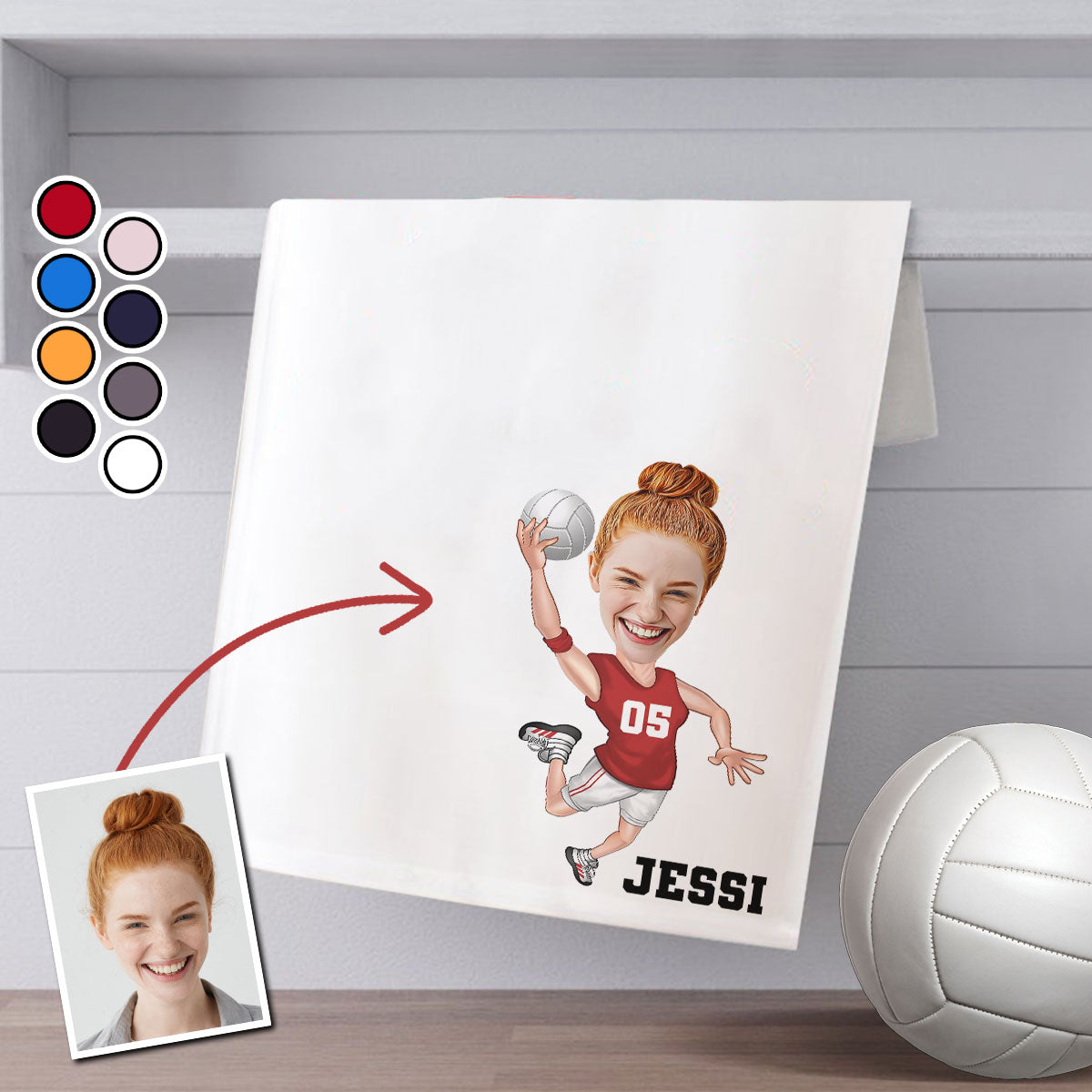 Serviette de sport - Serviette de volley-ball personnalisée