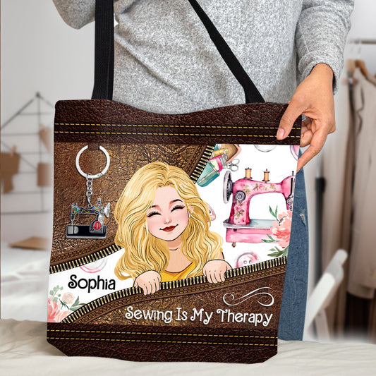 Nähen ist meine Therapie – personalisierte Nähtasche