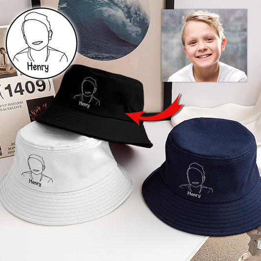 Individuelles Foto – Personalisierter, bestickter Kinder-Sonnenhut