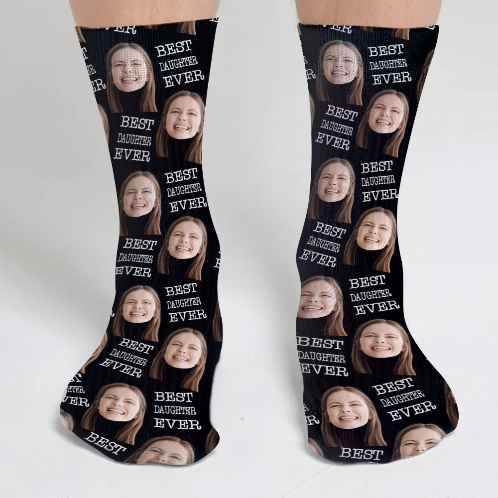 Face personnalisée - Chaussettes personnalisées pour fille