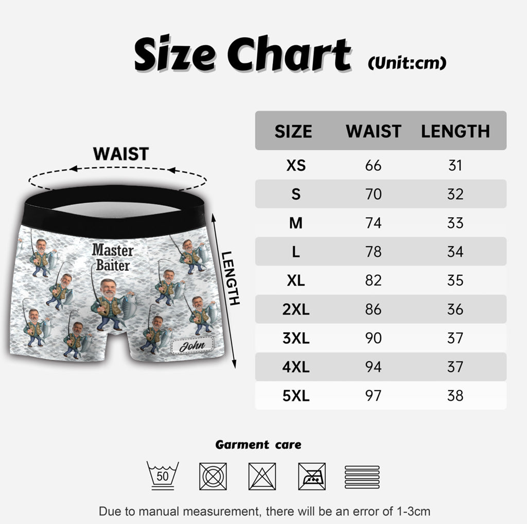 Master Baiter – Personalisierte Angel-Boxershorts für Herren