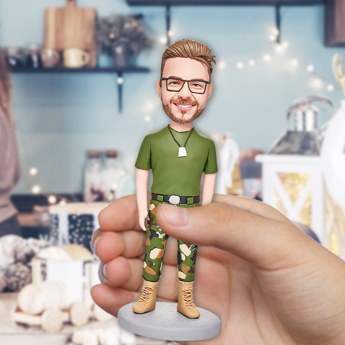 Mini Us - Figurine à tête branlante personnalisée pour frère et sœur