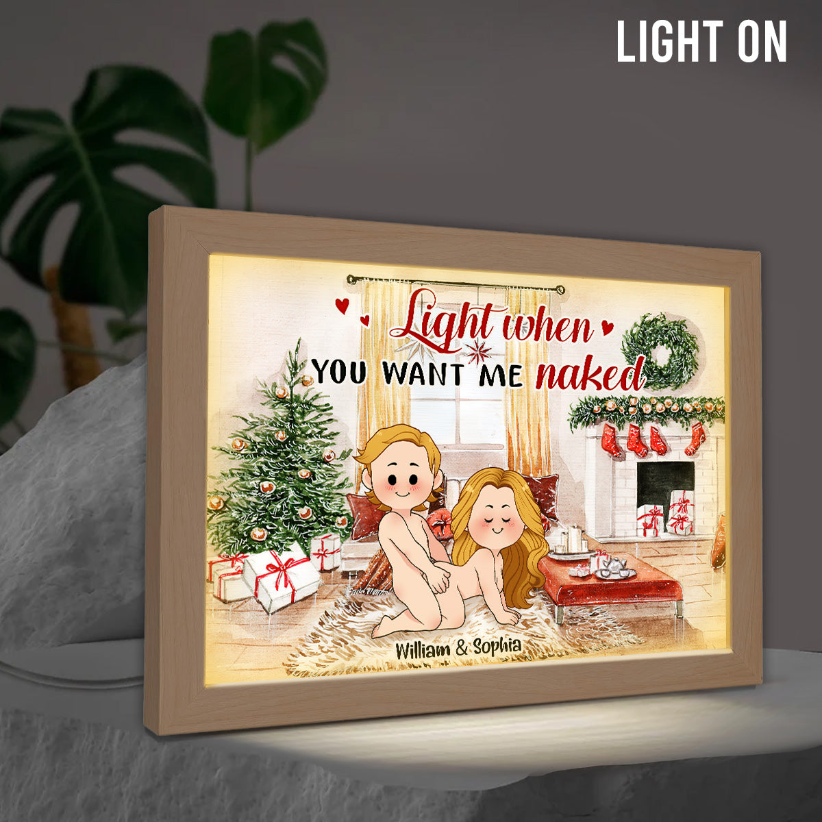 Light When You Want Me - Personalized Couple Light Photo Frame