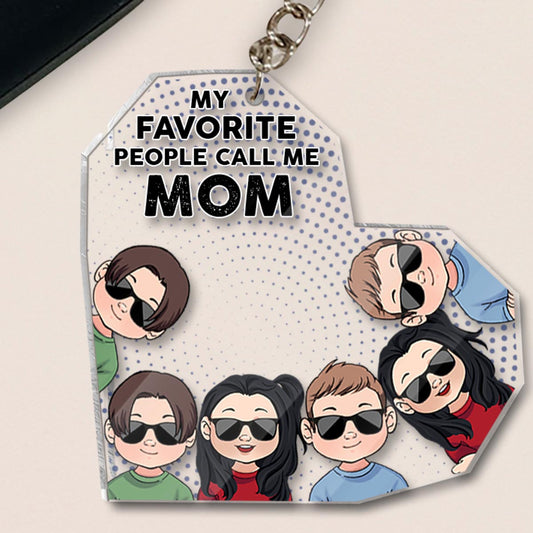 My Favorite People - Gift for grandpa, dad, mom, grandma, uncle, aunt, brother, sister - Personalized Keychain