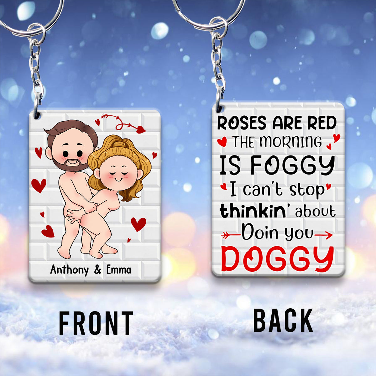 I Just Want You To Be Happy - Couple gift for husband, wife, boyfriend, girlfriend - Personalized Keychain