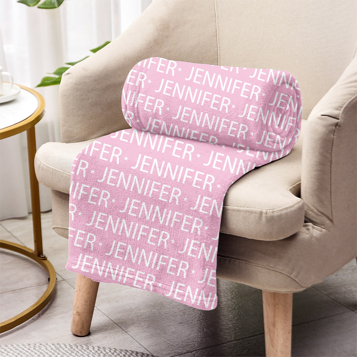 Individuelles Namensmuster – Personalisierte Oma-Decke